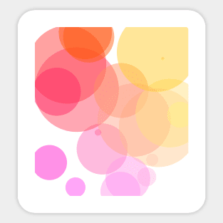 Colorful Circle Abstract Background Design Sticker